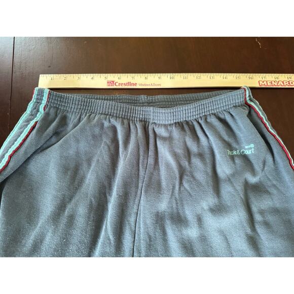 Track & Court Full Set Tracksuit VTG L Gray Blue Red Tennis Racquetball Sports - Picture 12 of 15